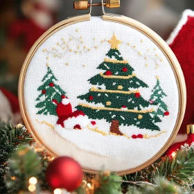 Festive Embroidery: Christmas Tree and Santa Cross-Stitch