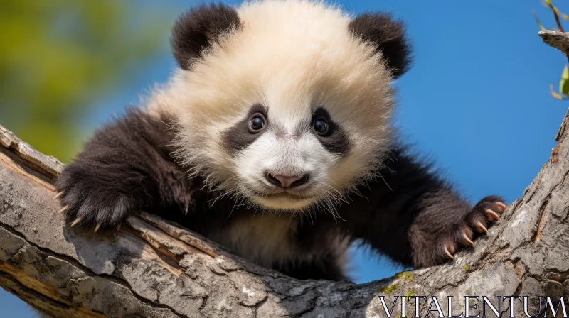 AI ART Baby Panda Bear Close-Up - Adorable Wildlife Portrait