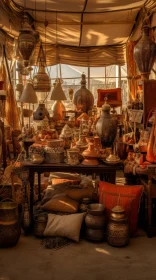 Captivating Antique Display in an Open Market