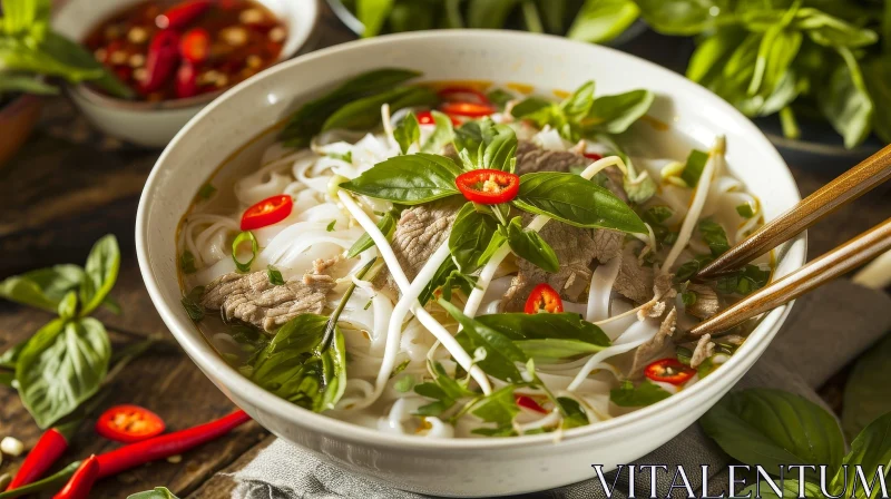 Delicious Vietnamese Pho with Beef - Authentic Flavors AI Image