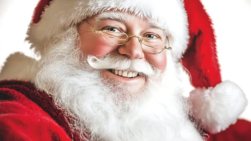 Festive Santa Claus in Red and White