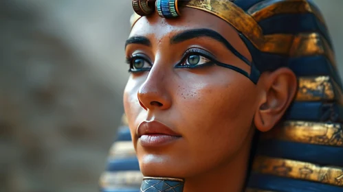 Ancient Egyptian Woman in Traditional Attire