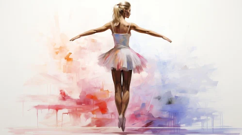 Graceful Ballerina Painting - Abstract Dance Artwork