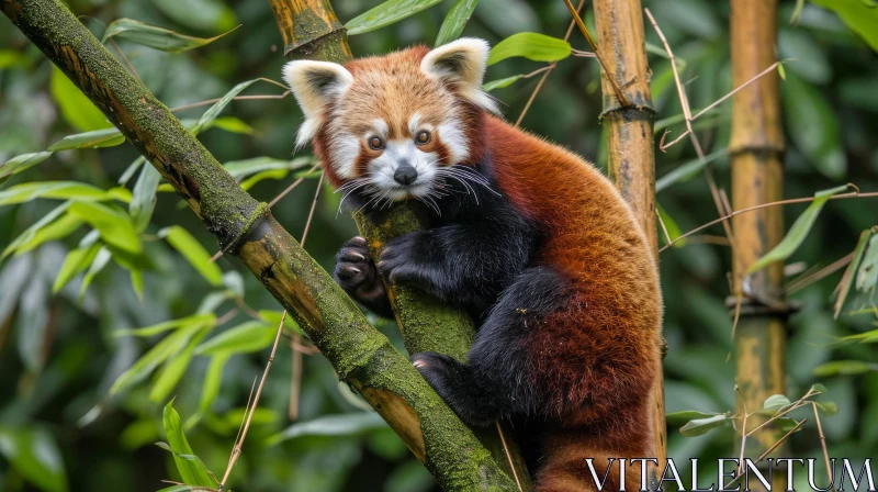 Red Panda Portrait | Arboreal Mammal in Himalayan Forests AI Image