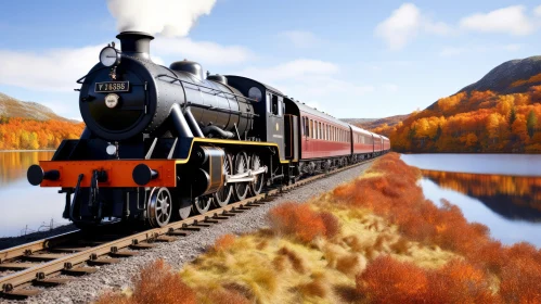Captivating Steam Train Journey in Autumn Landscape