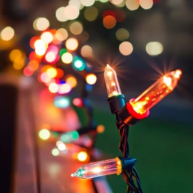 Festive String Lights with Bokeh