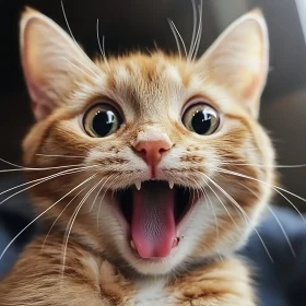 Expressive Ginger Kitten Close-up