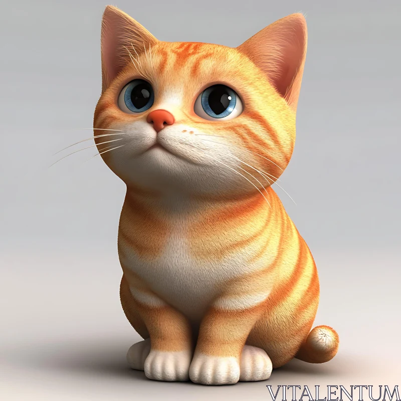 Cute Orange Kitten with Expressive Eyes