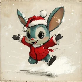 Adorable Mouse in Christmas Attire