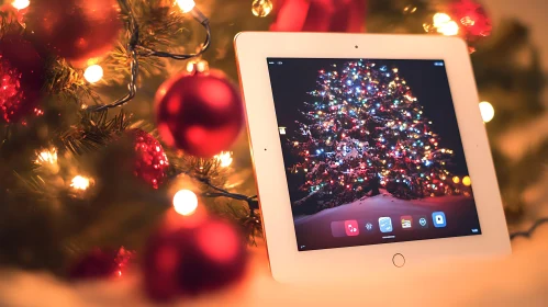 Holiday-Themed Tablet Display