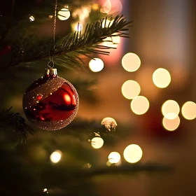 Holiday Tree Ornament Close-up