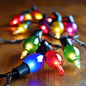 Festive String Lights Close-Up