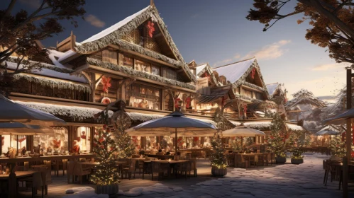Christmas Village: A Realistic and Hyper-Detailed Winter Scene