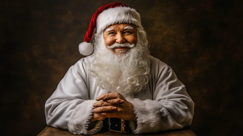 Traditional Santa Claus in Festive Attire