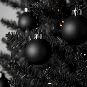 Sophisticated Black Christmas Tree Decorations