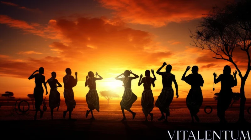 Captivating Dance at Sunset: A Fusion of Cultures AI Image
