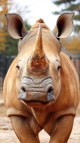 Close-Up Rhinoceros in the Wild