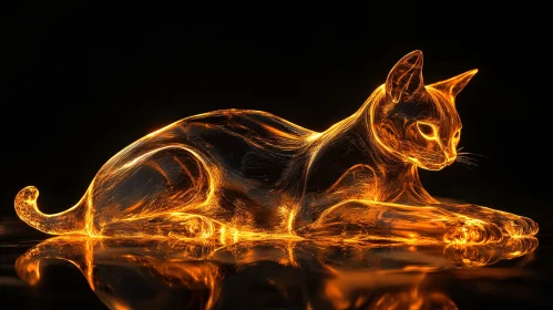 Radiant Neon Feline