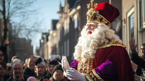 Festive Santa Claus Parade Celebration