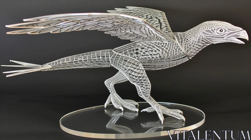 Skeletal Gryphon: A Captivating 3D Rendering of a Mythical Creature AI Image