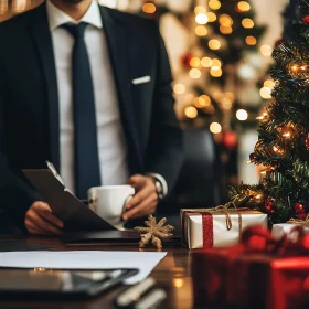 Christmas Decor in a Professional Office Setting