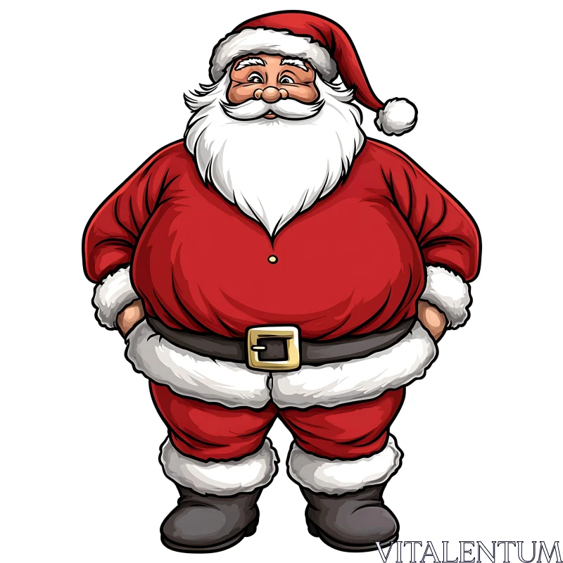 Cheerful Santa Claus Character AI Image