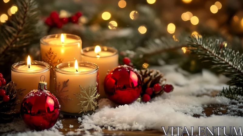 AI ART Festive Candlelit Christmas Scene