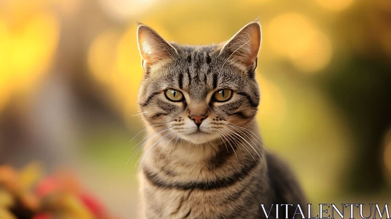 Golden Hour Tabby Cat Photography AI Image