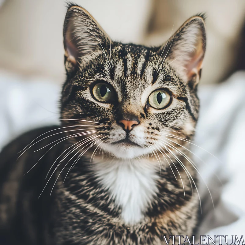 Tabby Cat Portrait AI Image