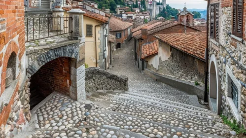 Charming Street Scene in Small Italian Town