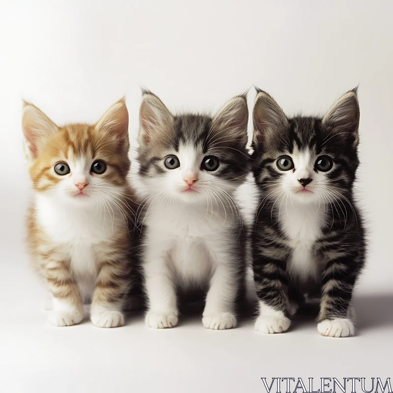 Cute Trio of Kittens AI Image