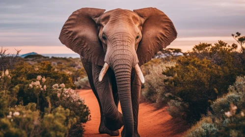 Graceful Elephant Walking on a Desert Dirt Road | Ethical Concerns
