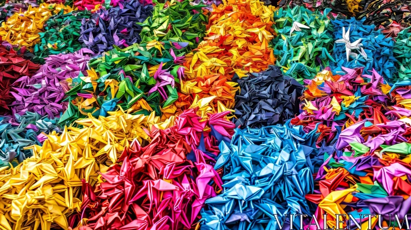 Colorful Origami Birds: Vibrant Paper Art AI Image