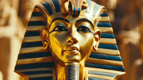Tutankhamun's Golden Mask - Ancient Egyptian Pharaoh Art