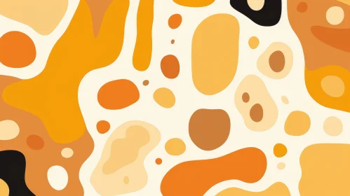 Warm Organic Shapes Abstract Background