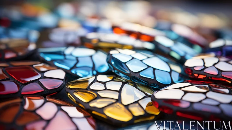 Colorful Glass Mosaic Pieces | Abstract Art AI Image