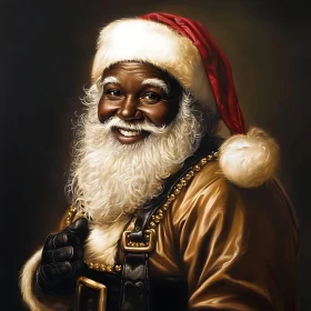 Santa Claus Portrait with Joyful Expression