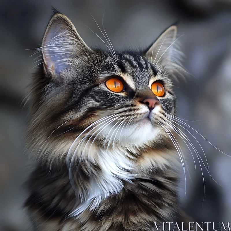 Stunning Feline Portrait AI Image