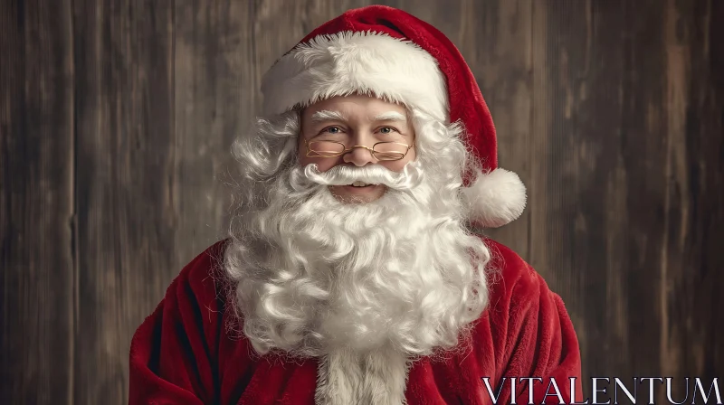 Portrait of a Joyful Santa Claus AI Image