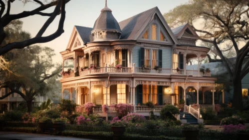 Enchanting Victorian House at Dusk | Hyper-Detailed Rendering