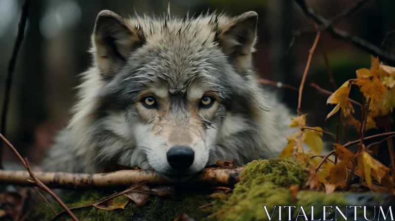 Majestic Wolf Portrait - Wildlife Photography AI Image