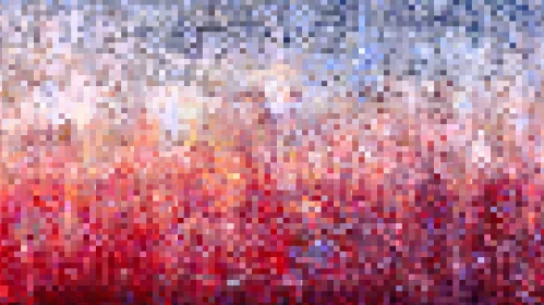Pixelated Mosaic Painting - Energy and Excitement