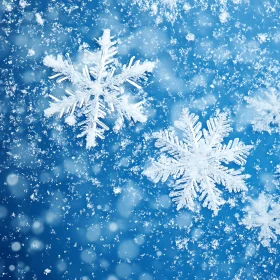 Intricate Frozen Snowflakes