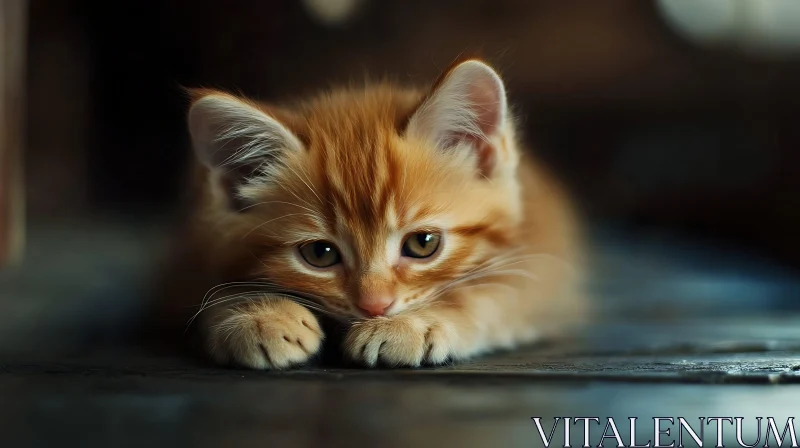 Cute Ginger Kitten AI Image