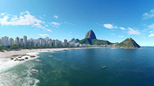 Aerial View of Rio de Janeiro: Captivating Cityscape and Ocean