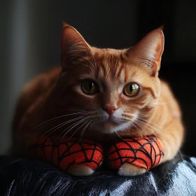 Playful Cat with Costume