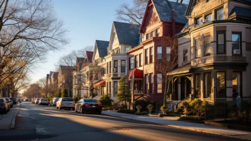 Charming Residential Neighborhood with Iconic Houses