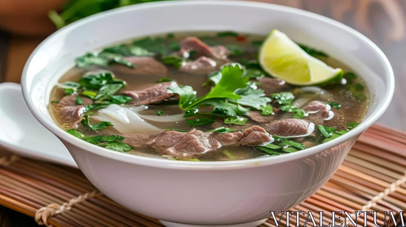 Delicious Pho: A Taste of Vietnamese Cuisine AI Image