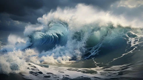 Powerful Ocean Wave: Photorealistic Surrealism with Environmental Awareness