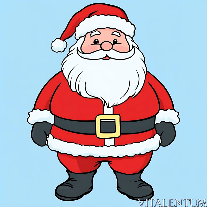 Holiday Santa Claus Artwork AI Image